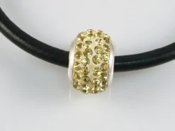 Best Abalorio Amarillo Cristal 4 Lineas Y Plata De Ley