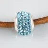 Hot Abalorio Celeste Cristales 4 Y Plata De Ley