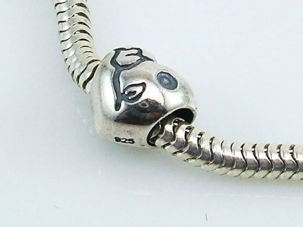 Outlet Abalorio Corazon Con Tulipan De Plata De Ley