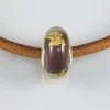 New Abalorio De Murano Y Plata De Ley Morado Y Oro
