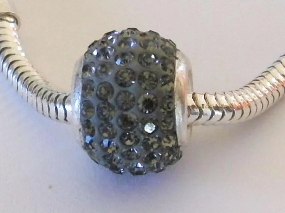 Clearance Abalorio De Plata Cristal 5 Gris