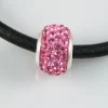 Abalorio De Plata Cristal Rosa 4