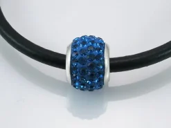 Sale Abalorio De Plata De Ley Y Cristal 4 Azul