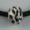 Online Abalorio Esmalte Blanco, Negro Y Plata De Ley