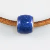 Abalorio Nacarado Azul Y Plata De Ley