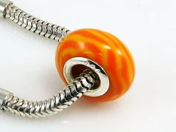 Discount Abalorio Naranja De Plata De Ley