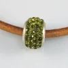 Abalorio Plata De Ley Y Cristal Verde 4