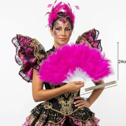 Abanico de Plumas Fucsia