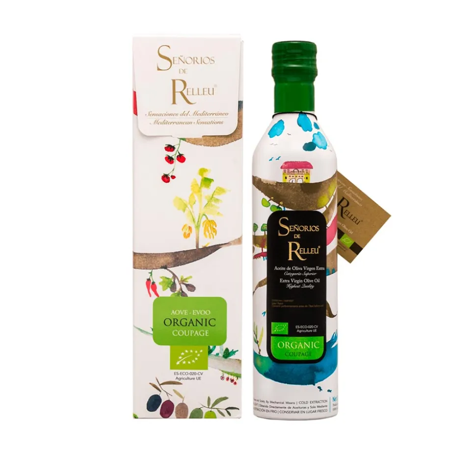 Aceite de Oliva Virgen Extra Ecológico con original y exclusivo estuche de regalo - 500 ml Coupage