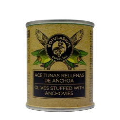 Best Botularium Aceitunas rellenas de anchoa y Aceitunas rellenas de pimiento (Pack con 5 latitas minibar de cada)