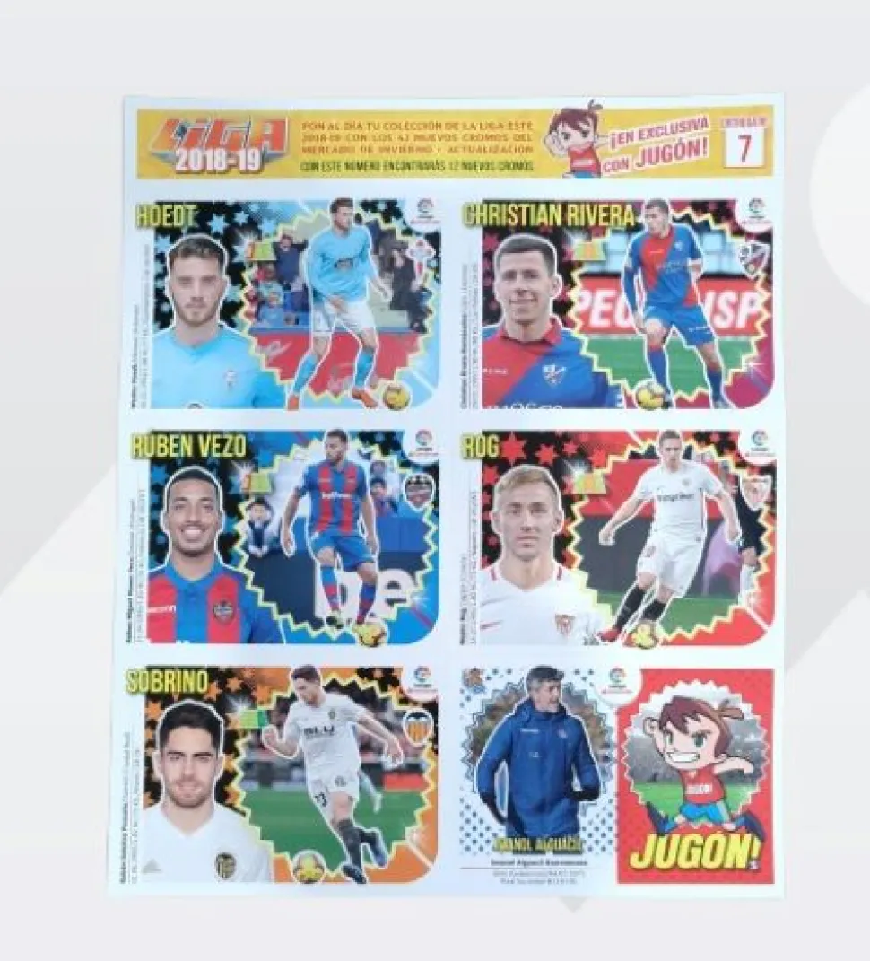 Actualizacion Liga Este Panini Album + Todos los cromos(42) sin pegar 2018 2019