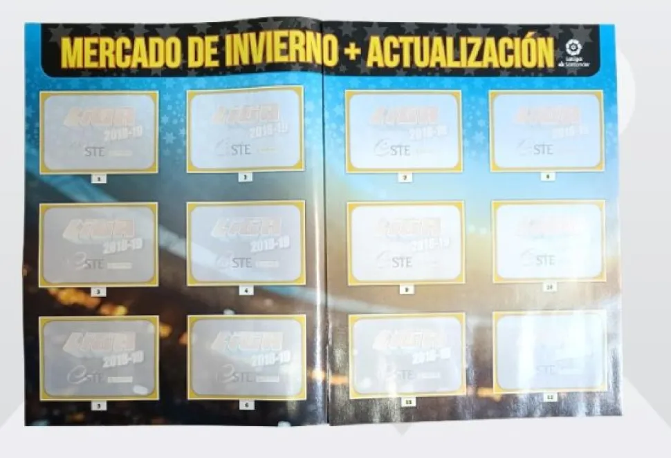 Actualizacion Liga Este Panini Album + Todos los cromos(42) sin pegar 2018 2019