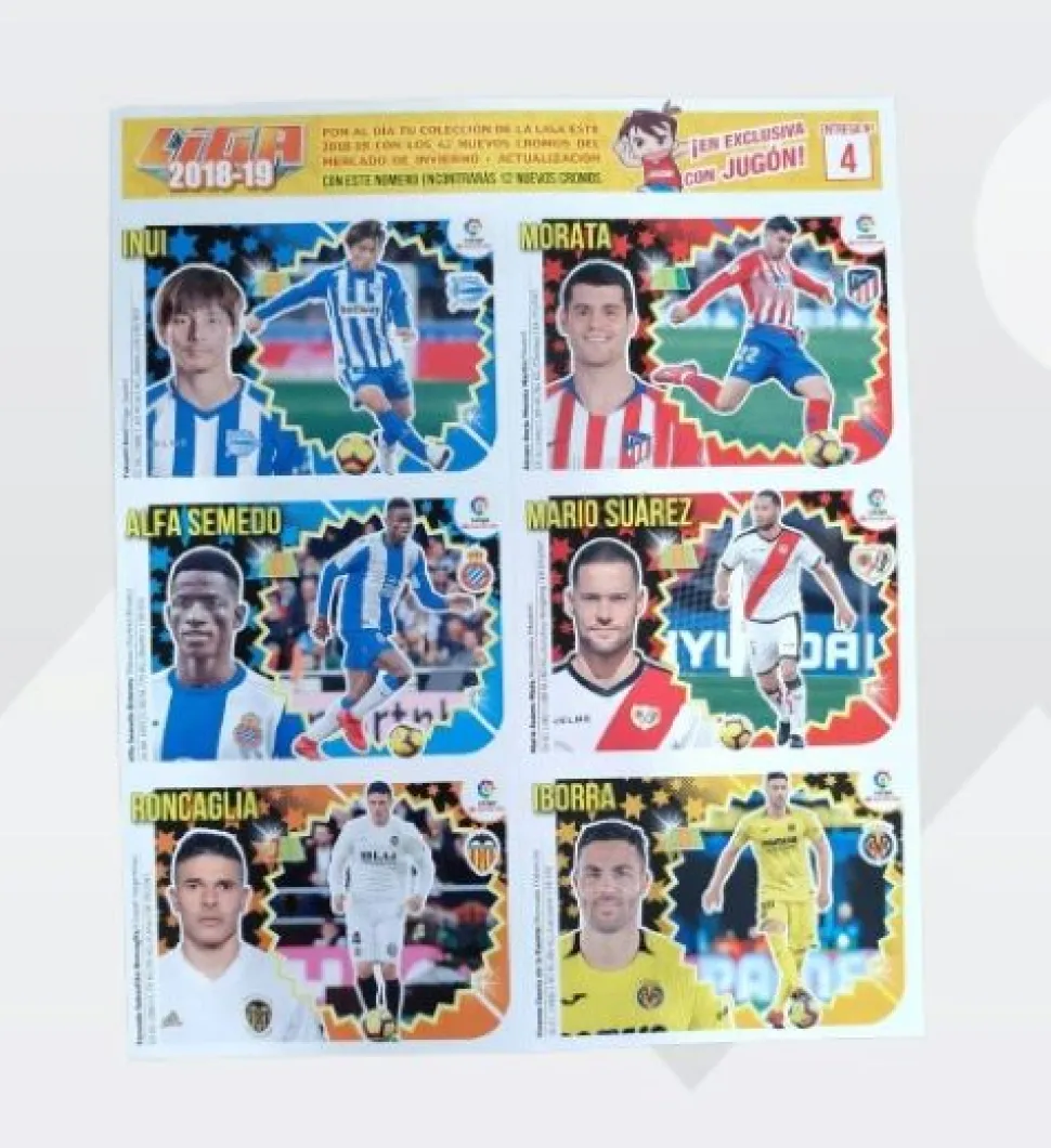Actualizacion Liga Este Panini Album + Todos los cromos(42) sin pegar 2018 2019
