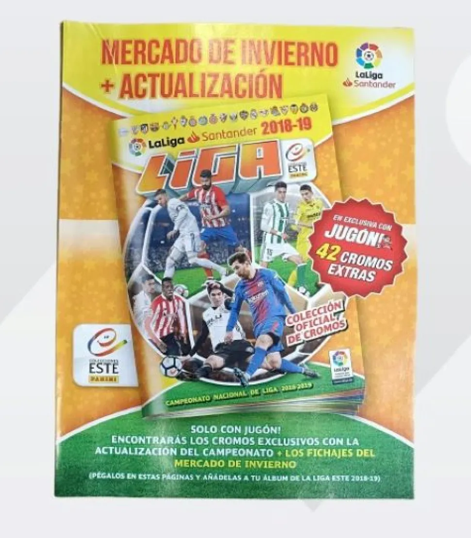 Actualizacion Liga Este Panini Album + Todos los cromos(42) sin pegar 2018 2019