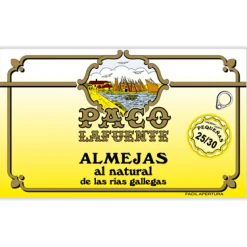 Almejas al natural de las Rías Gallegas 25/30 piezas