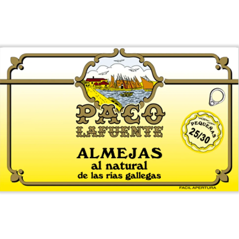 Almejas al natural de las Rías Gallegas 25/30 piezas