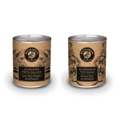 Clearance Botularium Almendras repeladas fritas saladas y Almendras tostadas (Pack con 5 latitas minibar de cada)