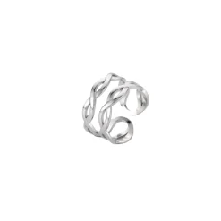 Clearance Creatulote Anillo abierto Infinito ajustable de acero inoxidable de 17,3 mm diámetro