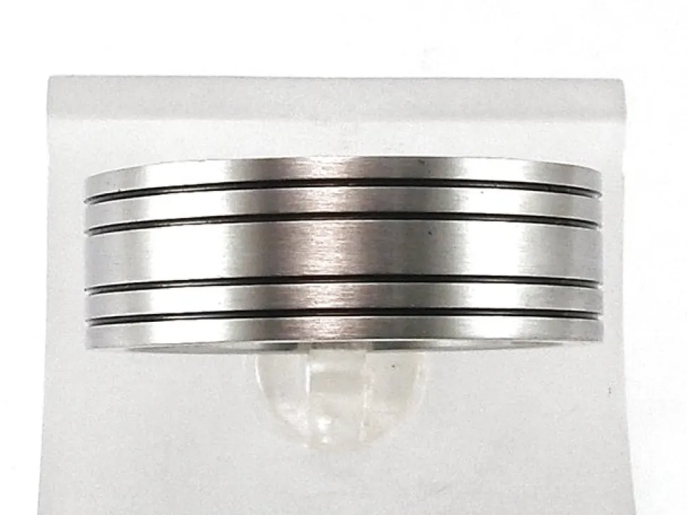 Anillo De Acero Inoxidable Con Lineas Negras