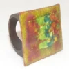 Anillo de madera con esmalte al fuego