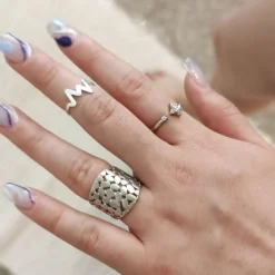 Anillo En Plata De Ley Satinada