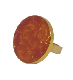 Best Ecodedal Anillo negro con vetas doradas