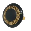 Anillo negro y dorado