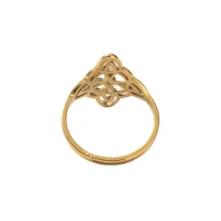 Anillo Nudo de Bruja ajustable de acero inoxidable de 17 mm diámetro