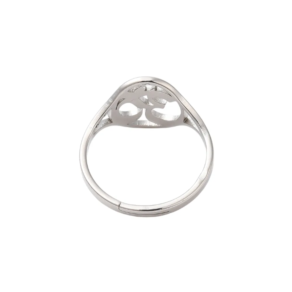 Outlet Creatulote Anillo Om ajustable de acero inoxidable de 17 mm diámetro
