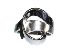 Anillo Plata Rodiada Brillo Y Satinado