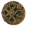 New Ecodedal Anillo rococó dorado y verde