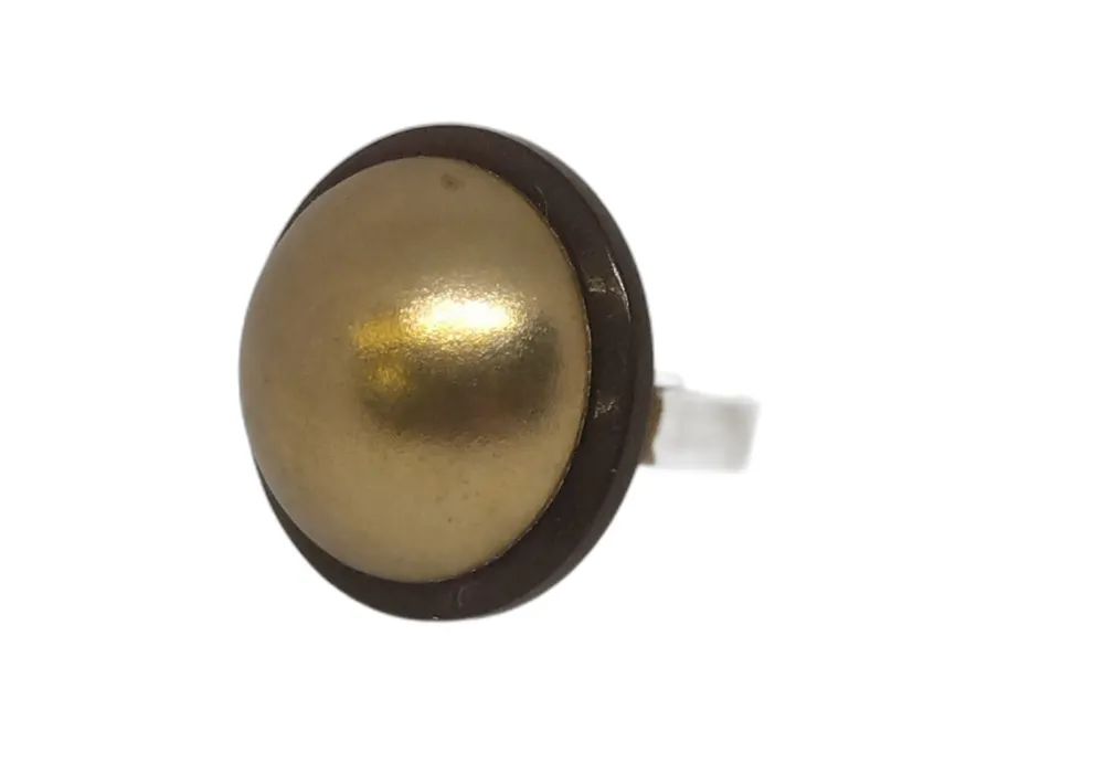 Sale Ecodedal Anillo sostenible media esfera dorada