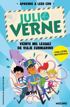 Clearance Editorial Molino Aprende a leer con Julio Verne. Veinte mil leguas de viaje submarino. En letra mayúscula