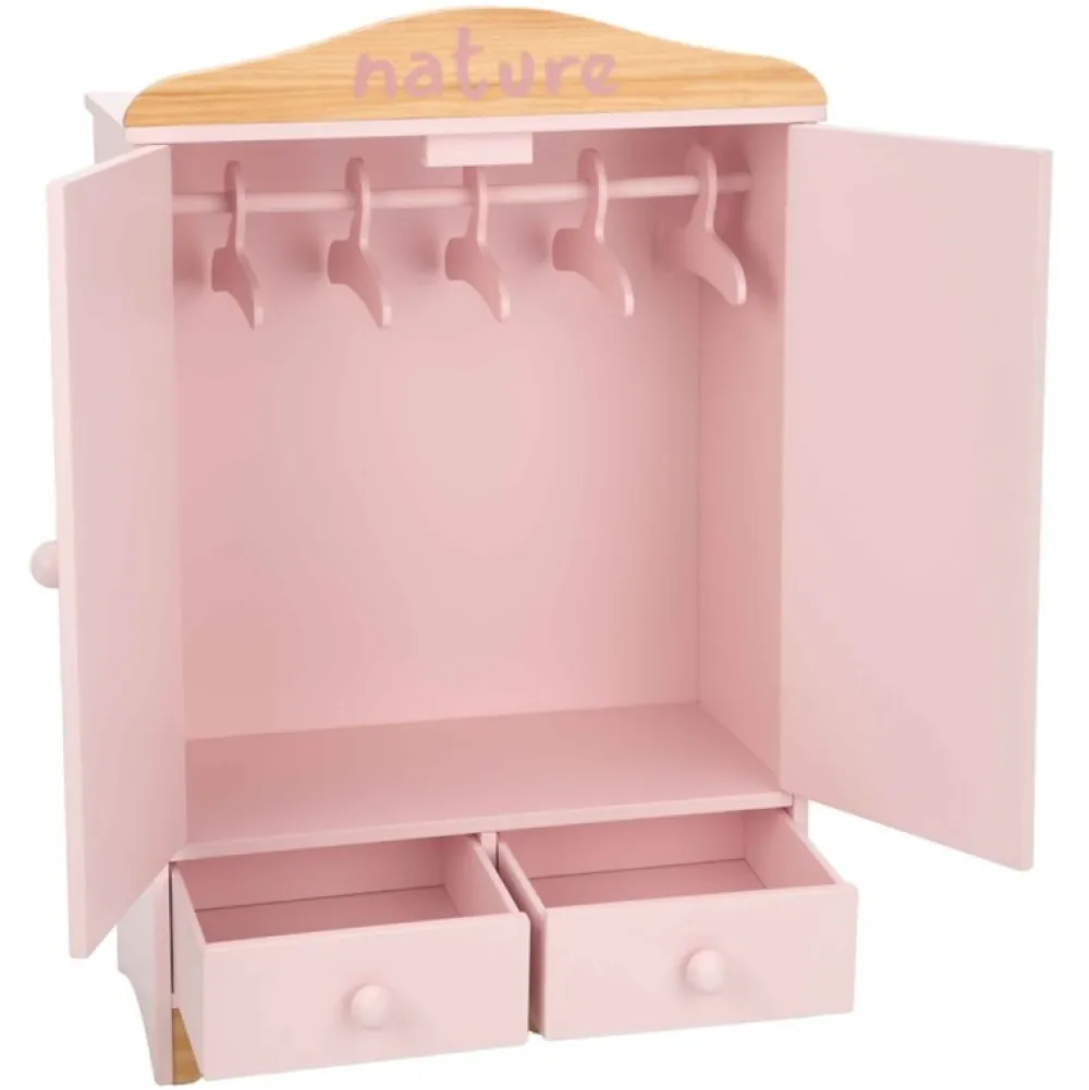 Outlet Arias Armario con cajones de Madera para ropa Muñecas rosa serie Nature de