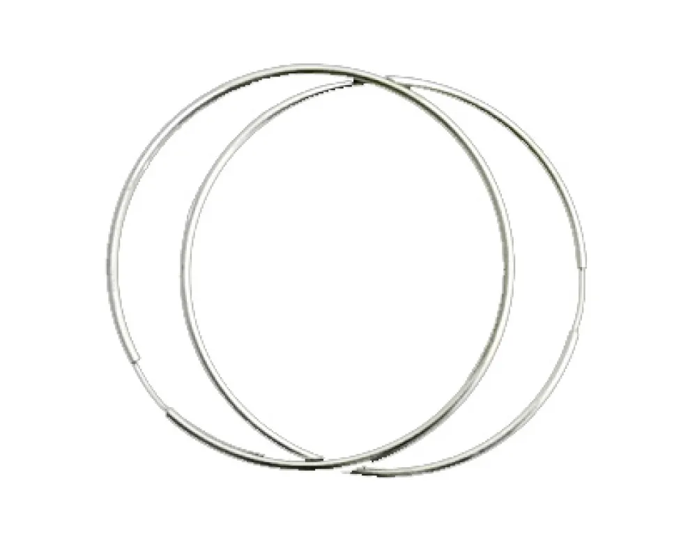 Sale Aros De Plata De Ley Finos 45 Mm.