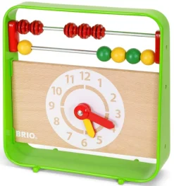 Discount Brico Ábaco con reloj clásico de madera