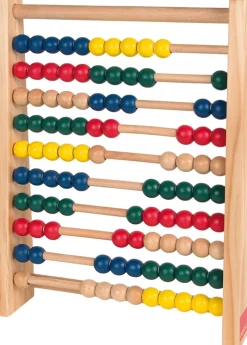 Ábaco de madera de colores
