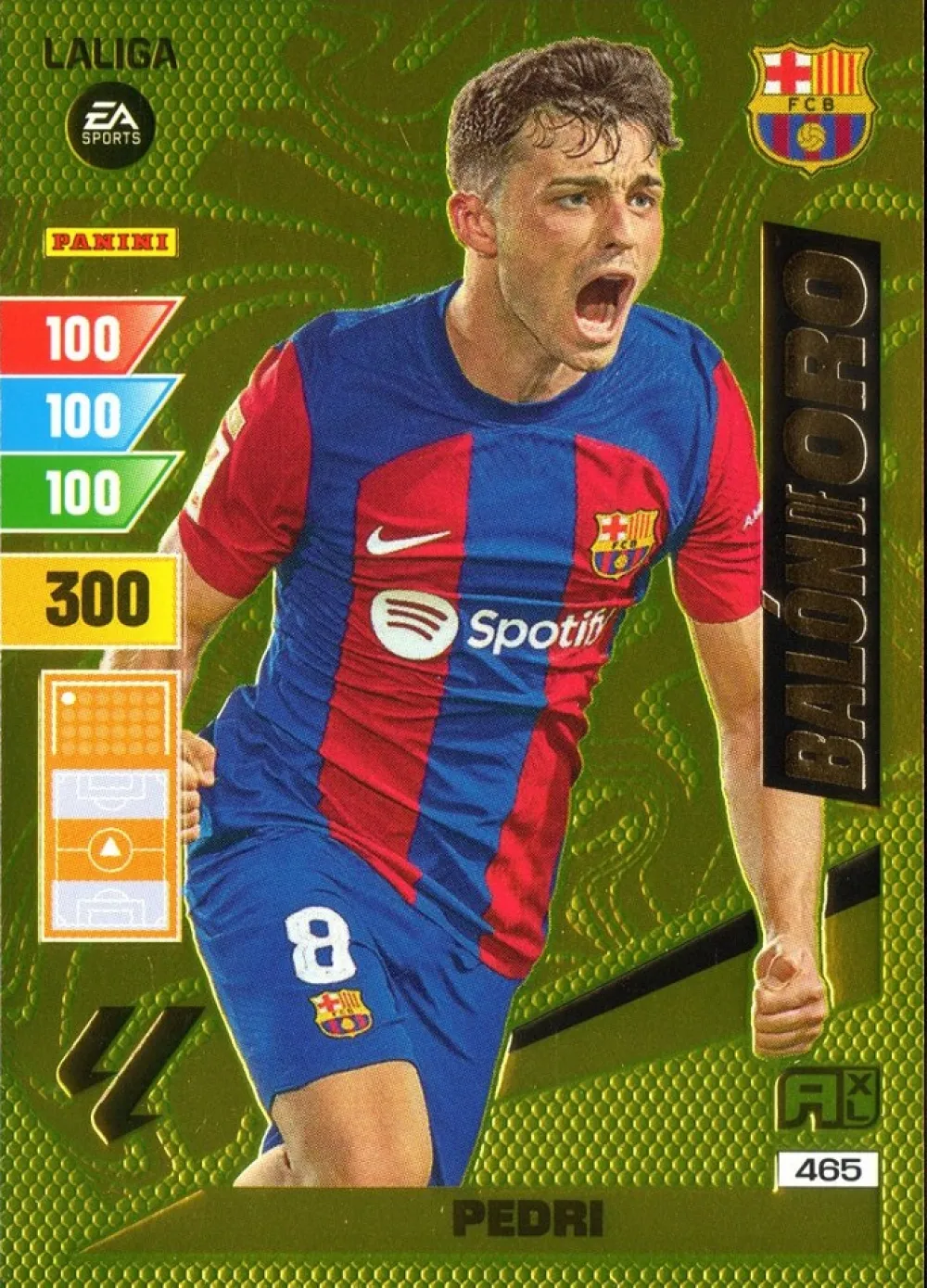 Online Panini España Balón de Oro Pedri 465 FC Barcelona cromo Adrenalyn XL 2023 2024 La liga 23/24