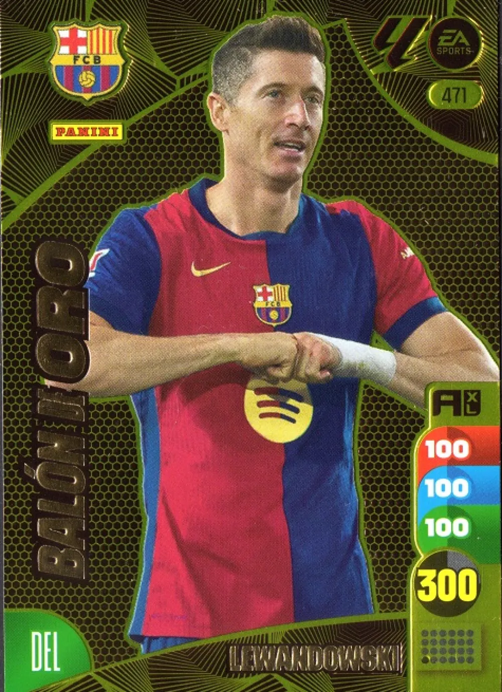 Outlet Panini España Balón de Oro Robert Lewndowski 471 FC Barcelona cromo Adrenalyn XL 2024 2025 La liga 24/25