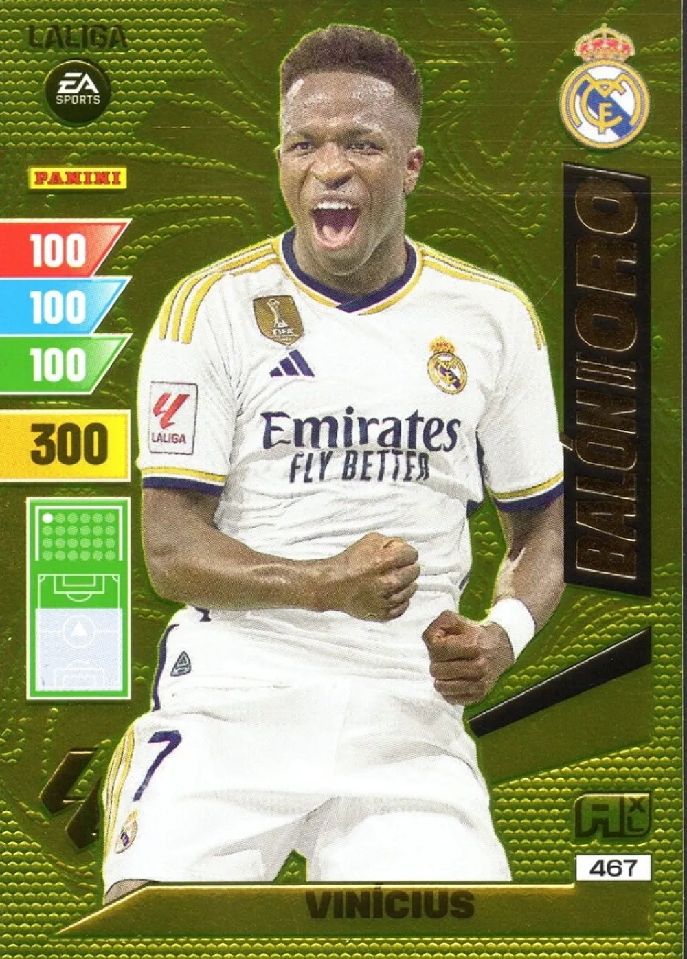Clearance Panini España Balón de Oro Vinicius Vini Jr. 467 Real Madrid cromo Adrenalyn XL 2023 2024 La liga 23/24