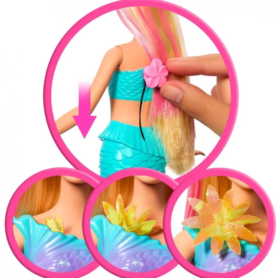 Barbie sirena florece rubia de Mattel
