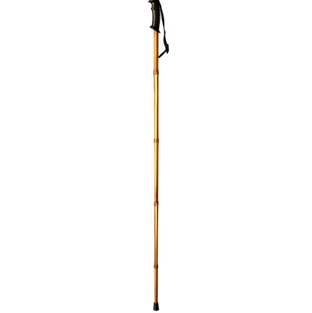Hot La Casa de las Setas Bastón de senderismo caña bambú empuñadura trekking 110cm