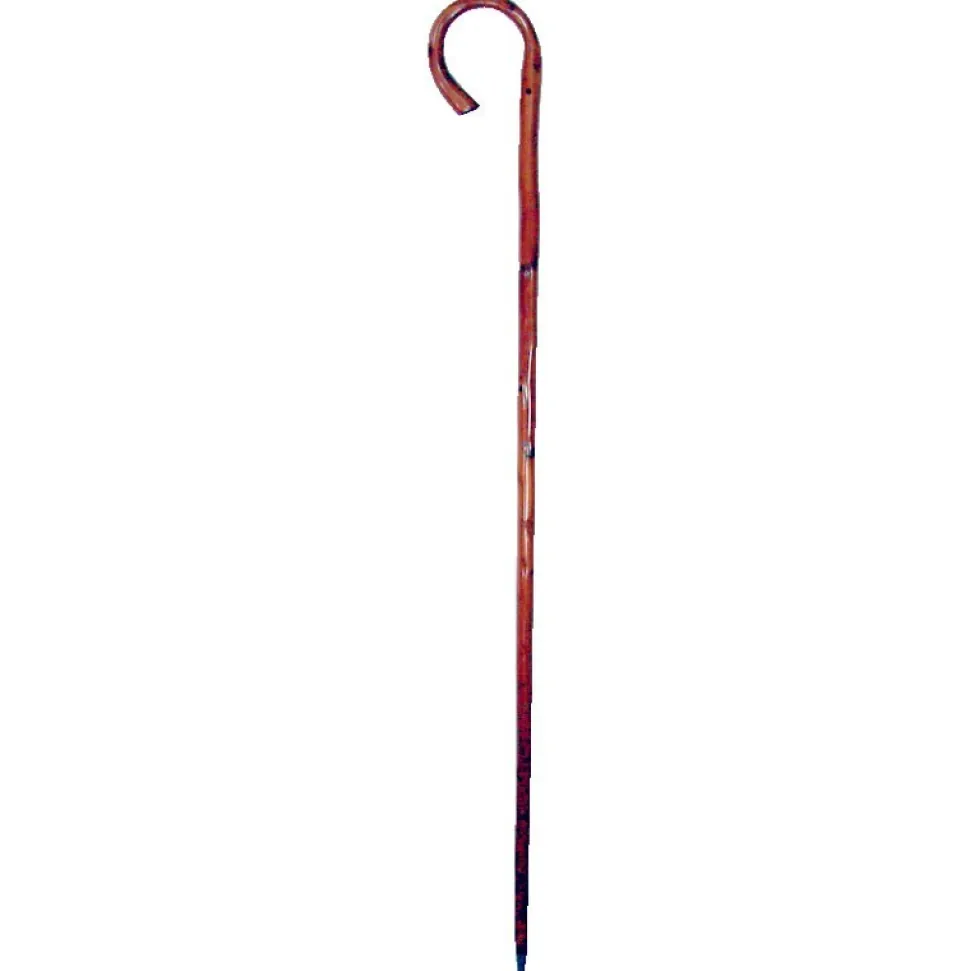 Bastón peregrino castaño oscuro 150 cm pincho
