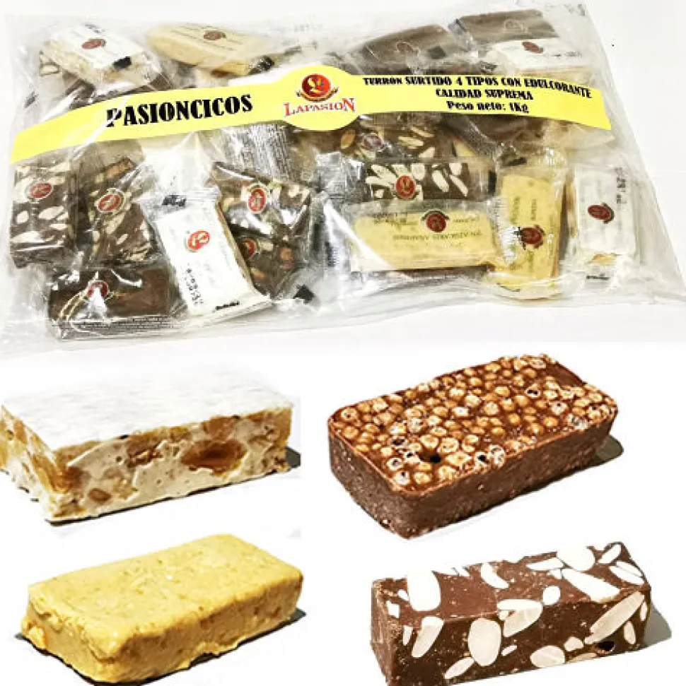 Bolsa de 1kg de surtido de porciones de turrón