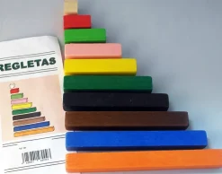 Clearance Faibo Bolsa de 48 regletas de madera de distinto tamaño (2x2 cm)
