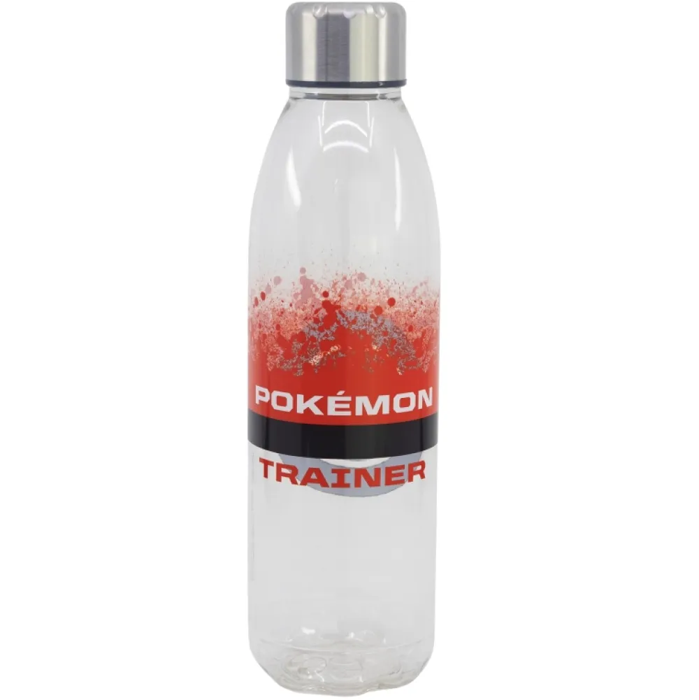 Outlet Stor Botella Transparente Aqua Pokémon Pokeball con Tapón De Seguridad 980ml