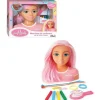 Busto de muñeca Infantil de Mechas de Colores Señorita Pepis
