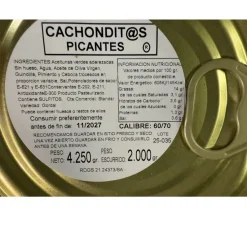Cachond@s Picantes - Aceitunas verdes con guindilla pimiento y cebolla 4,2 kg