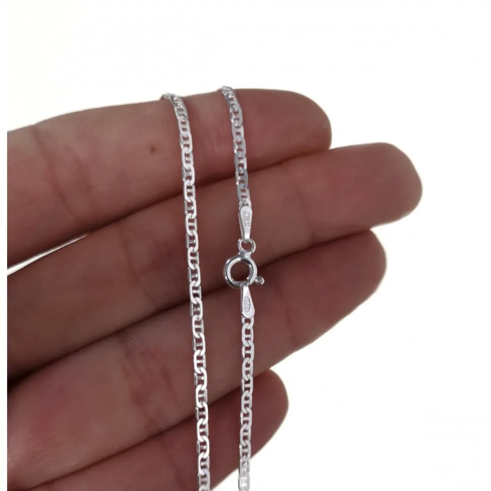 Cadena 40 Cm. Marina De Plata De Ley 925