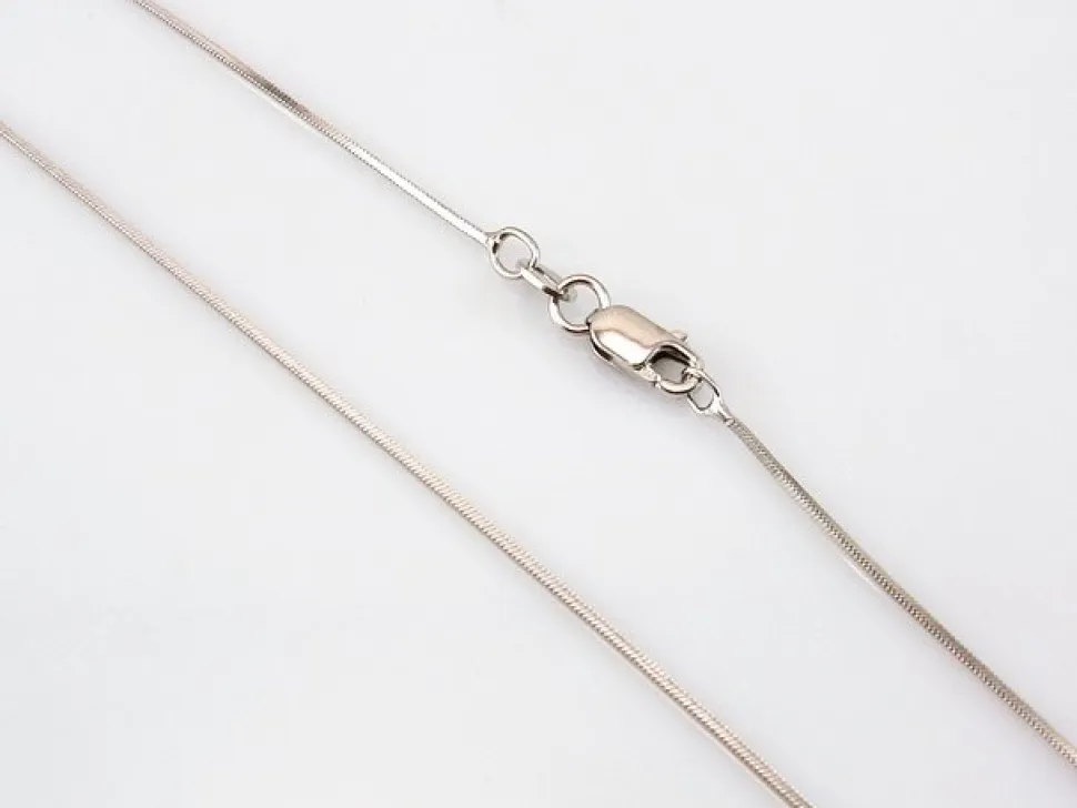 Cadena Cuadrada De Plata De Ley En 40 Cm.